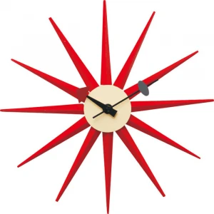 Decorative aluminum Quartz starburst wall clock