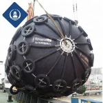 Dia 3000mm x L 5000mm 80Kpa Yokohama type Inflatable Rubber Fender Of Marine Supply For Port