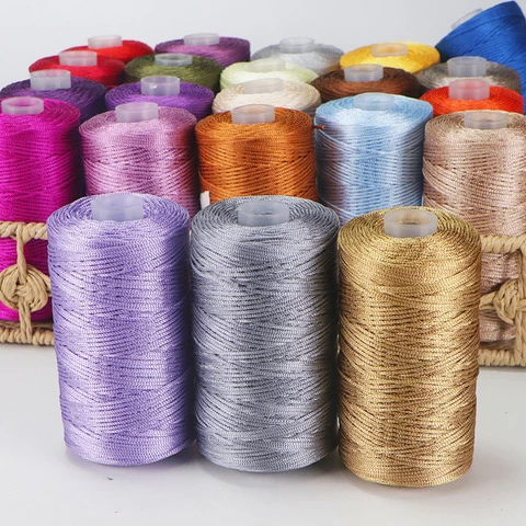 Dimuni 1.5mm colorful hand woven DIY Crochet bag PP yarn hand knitting hat fancy yarn