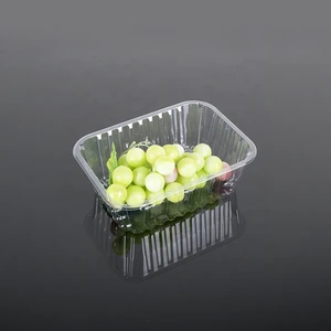 disposable transparent plastic fruit and vegetable packing tray