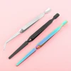 Double Heads Nail Tools Manicure Cuticle Pusher Stainless Steel Poly Gel Nail Tips Tweezers Clip Phototherapy Extended Clip