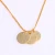 Import Drop Shipping Fashion 12*12 mm Coin Gold&Silver&Rose Gold Plated Stainless Steel Jewelry Name Personalized Pendant Necklace from China