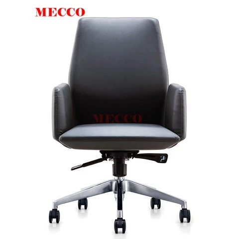 Durable gray  high back PU leather boss swivel chair  luxury chrome metal base chair cadeiras de luxo