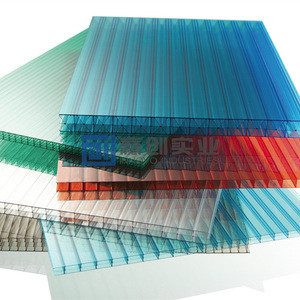 Durable Plastic Material 16mm Polycarbonate Roofing PC Hollow Sheet With UV Coated