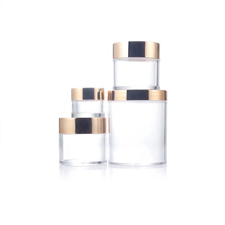 Empty PS Cosmetic Packaging and Containers  Plastic cosmetic  jar for cream, dipping powders