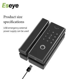 Eseye Sliding Eseye New Style Smart Glass Door Lock Tuya Wifi App Smart Card Fingerprint Code smart Door Lock