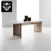 European Luxury Design Rectangular Marble Dining Table Set Dining Room Furniture For Home