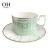 Import European style bone china coffee cup set for afternoon tea decal craft ceramic coffee cup and saucer for party event rental from China