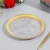 Import European style plating western plate/ round gold foil glass creative steak plate/ fruit salad plate from China