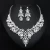 Import Exaggerated Crystal Pearl Jewel Necklace Earring Set Bride Banquet Female Accessories from China