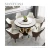 Import Extendable Rotating Table Restaurant Stainless Steel Base Round Marble Top Dining Table from China