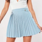 Factory custom summer high waisted pleated mini skirt