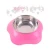 Import Factory direct sales pet supplies flower-shaped dual-purpose bowl pet stainless steel bowl pet plastic feeder from China