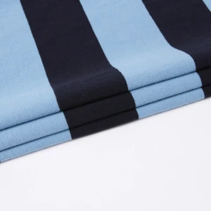 Factory Direct Sales Yarn Dyed Breathable 100% Cotton Stripe Single Jersey Fabric