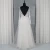 Import Factory Direct Selling Deep V Neck Hand Beading Lace Classic Wedding Gown Bride Maids Backless White Wedding Dress from China