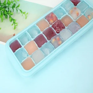 Factory direct supply of silicone ice tray 24/36 cells silicone with lid consumer and commercial ice mold box