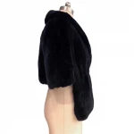 Factory High Quality Hot Selling Pockets Free Size Popular Accessory Spring Autumn Winter Solid Color Rex Rabbit Fur Shawls