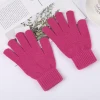 Factory Price Fashion Simple Polyester Keep Warm Pink Lace Woolen Gloves For Lady