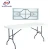 Import Factory Sale 10 People White HDPE Outdoor Rectangular Plastic Folding Table from China