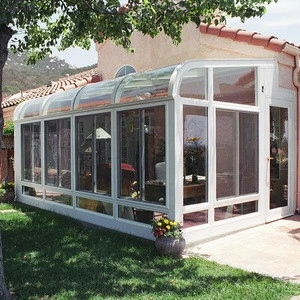 factory sale 2018 new style high quality aluminum glass sunroom/glass house/greenhouse