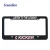 Import Factory Selling CA USA Size Custom Flat Design Car Number Plate Frame Embossed Design Car License Plate Cover from China