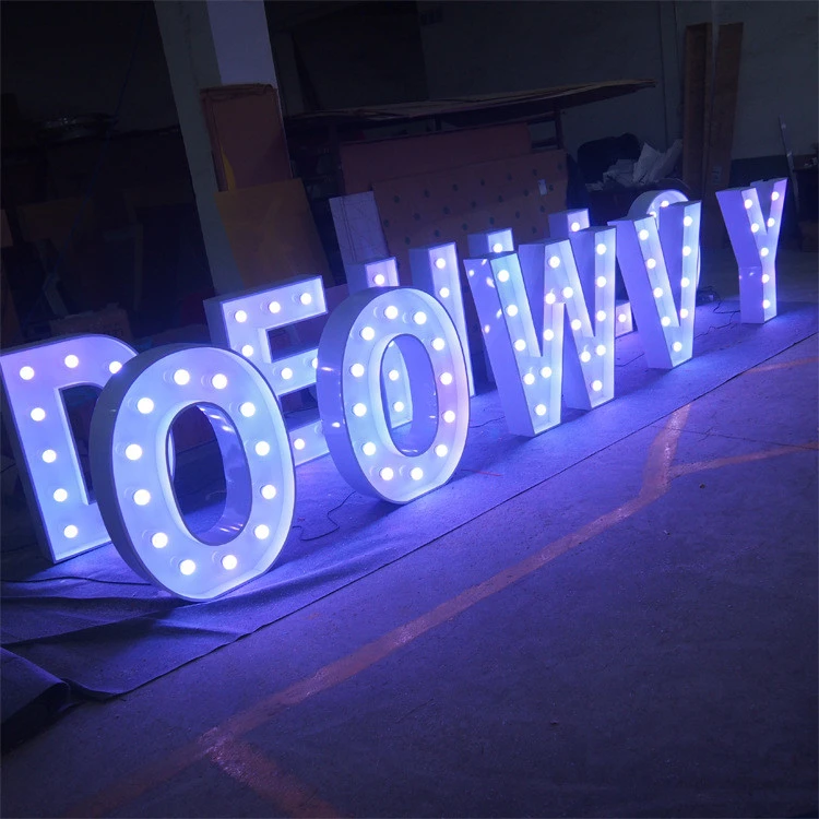 Factory supplier waterproof Illuminated Sign giant love letters marquee Led light up letters Marquee Letters