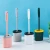 Import Factory Supply Bathroom Accessories Cleaning Household Handheld White Silicone Toilet Brush And Holder from China
