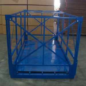 Factory supply foldable metal container,stackable welded steel wire mesh pallet cage