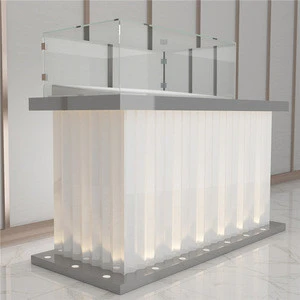 Factory wholesale custom glass led lights jewelry showcase display cabinet