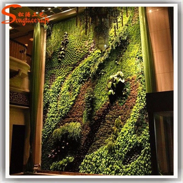 Factory Wholesale Garden Landscaping &amp; Decking Artificial Grass Wall Plastic Grass green wall vertical planter