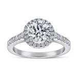Fashion 0.5/1/2/3 Carat Lab Created Diamond Ring Round Engagement Rings for women diamond