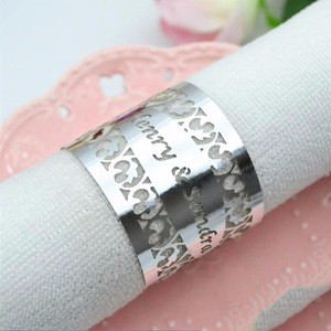 Fashion design Eco-friendly wedding napkin rings in table decorative paper napkin rings