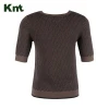 Fashion design pullover crewneck knit sweater for women