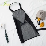 Fashion High Quality Demin Or Jean Apron In Dark Blue Color With Pocket for Kids Children In Art Studio On Stock Korea Japan
