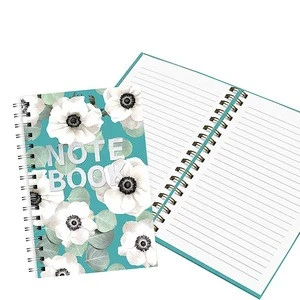 Fashion OEM double spiral notebook 100 sheets with yellow paper