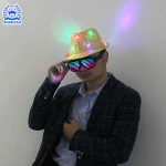 Fashionable LED Luminous Jazz Hats  Hip Hop LED Flashing Fedora hats For Rave Concert Party Dancing etc