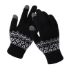 Fashionable outdoor warm gloves mens touch screen knitted gloves