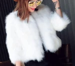 Faux Black Fox Fur Coat Girls