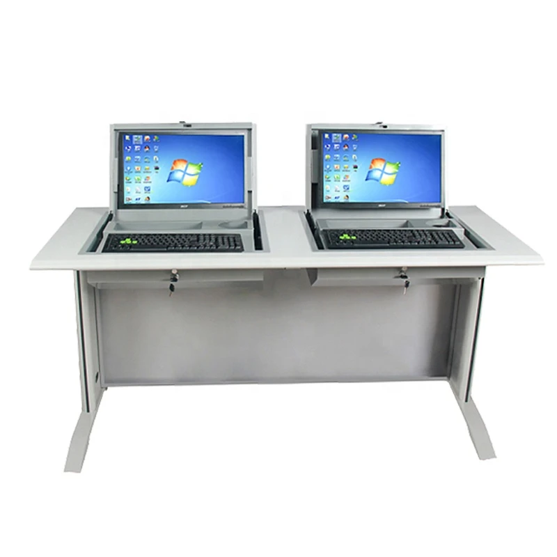 Buy Flip Computer Desk Hidden Embedded Steel Office Steel Multi ...