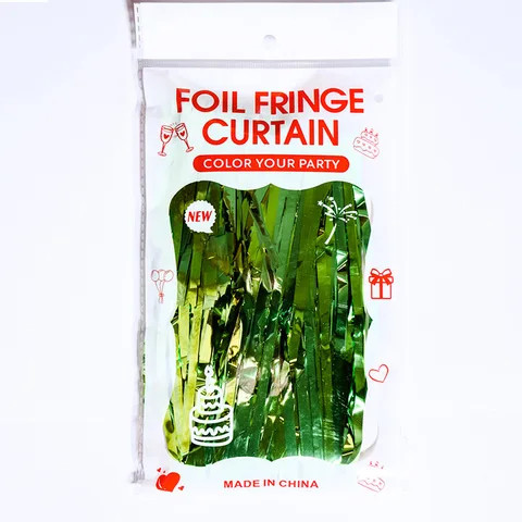 Foil Curtains Party Decoration Foil Fringe Curtain Party Backdrop Decoration Shiny Colorful Metallic Tinsel Foil Fringe Curtain