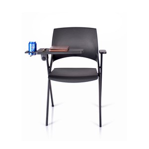 Foldable Chair Training Rooms Stackable Training Chairs with Strong Writing Pad