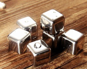 Food Grade 304 Stainless Steel Whiskey Ice Cube For Drink