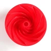 Food Grade 9.45 Inches Fluted Round Cake Baking Molds Tube Bakeware Silicone Cake Pan Red