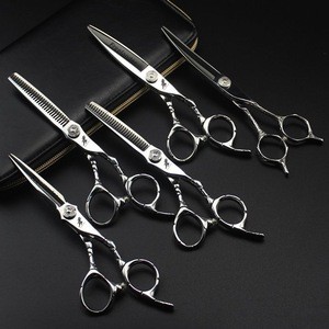 freelander 6.0 inch  9CR stainless steel 62HRC hardness 5 pcs hair cutting scissors kit with case