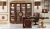 Import French Royal Luxury antique office furniture set wooden office desk and leather chair from China