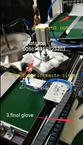 Full Automatic PE Plastic Glove Making Machine With Auto Tear Off Devicce