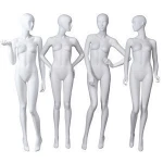full body fashion wholesale white fiberglass abstract dummy egghead nude posing lingerie curvy  lifelike female mannequin