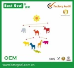 Funny sun and animal wooden ceiling mobile wood mobile Baby Mobiles