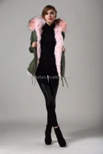 Fur-trimmed cotton parka Italy name brand mr or mrs fur for men/woman