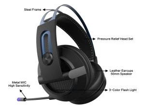 game player holder use headphones headset 7.1 other game accessories wired headphones with MIC led
